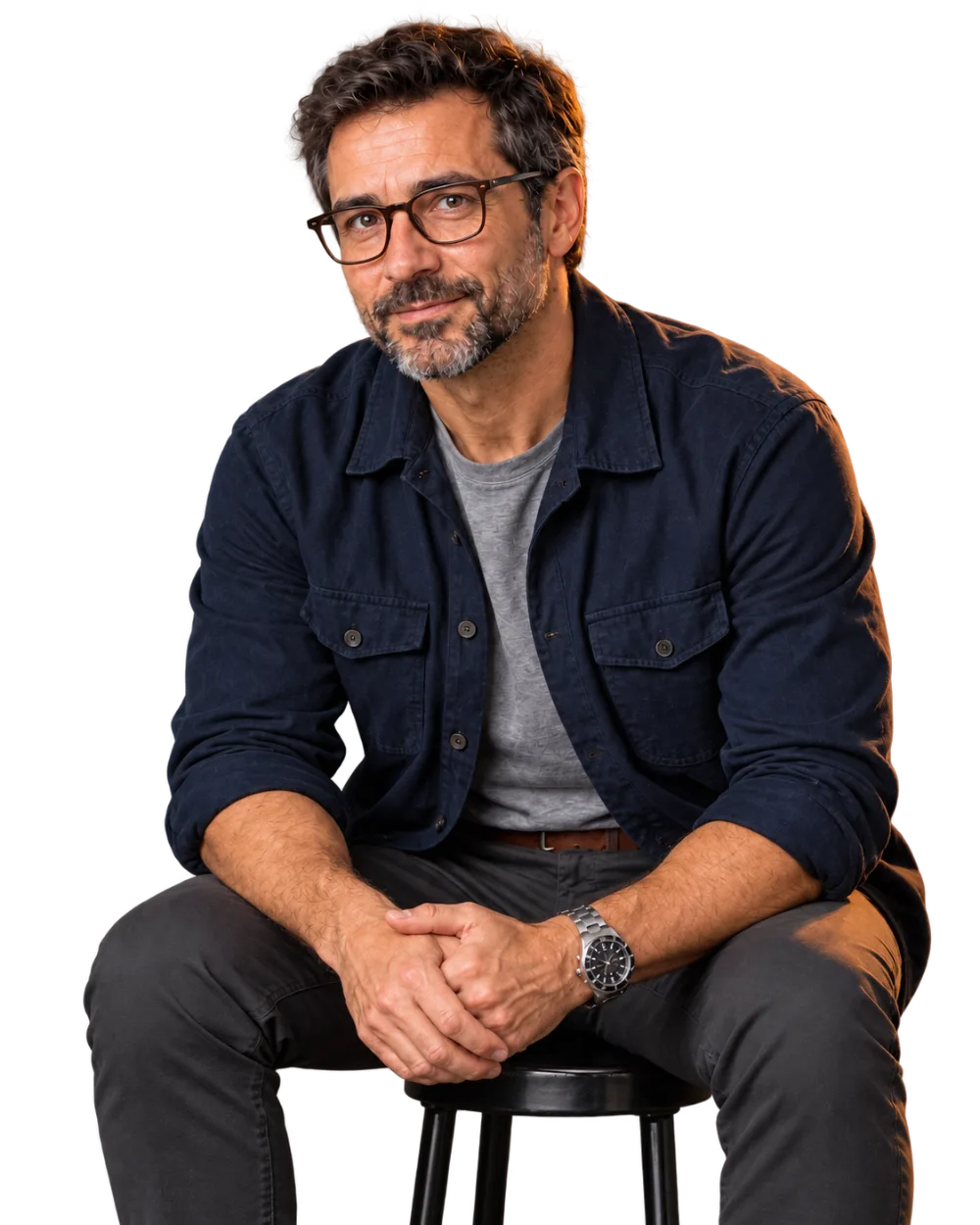 Henrique Salgueiro sentado, retrato